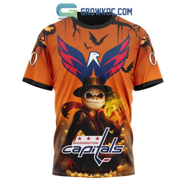 Washington Capitals NHL Special Jack Skellington Halloween Concepts Hoodie T Shirt