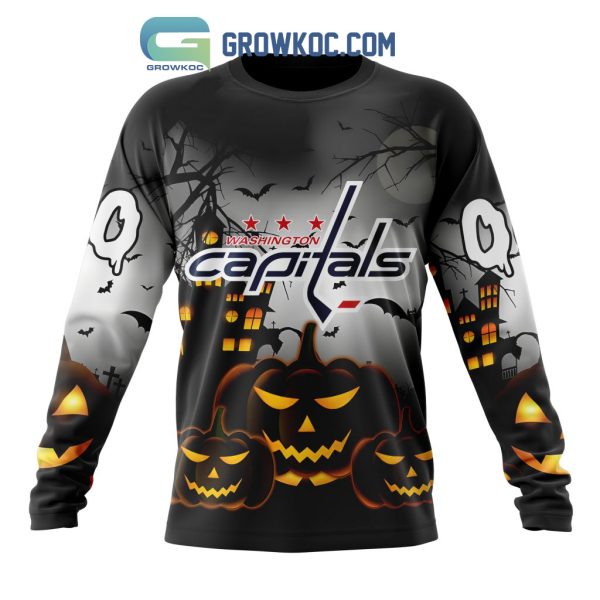 Washington Capitals NHL Special Pumpkin Halloween Night Hoodie T Shirt