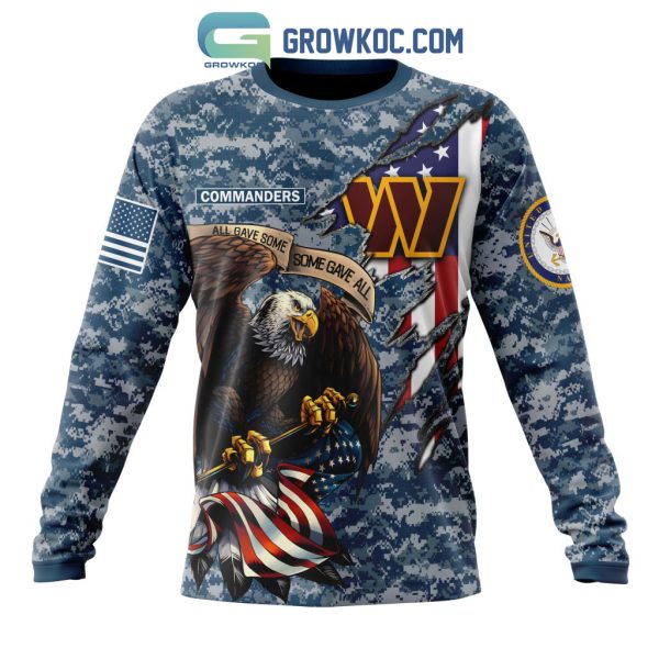 Washington Commanders NFL Honor US Navy Veterans All Gave Some Some Gave All Personalized Hoodie T Shirt