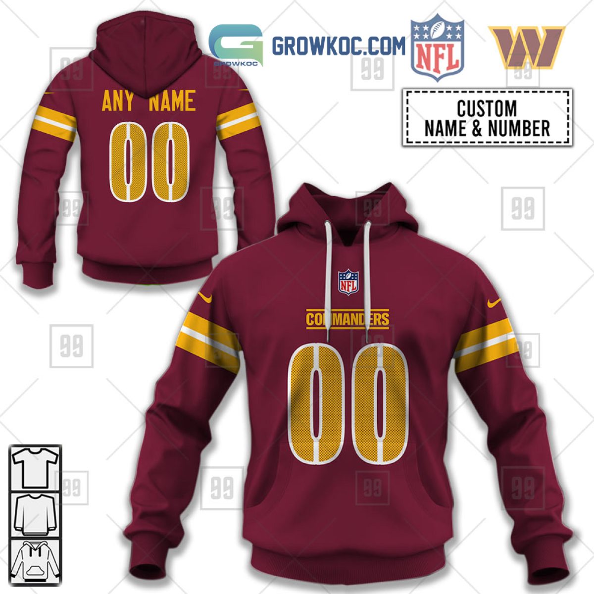 Washington Commanders NFL Personalized Home Jersey Hoodie T Shirt - Growkoc