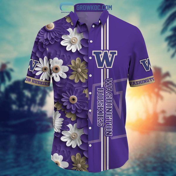 Washington Huskies NCAA Flower Hawaiian Shirt