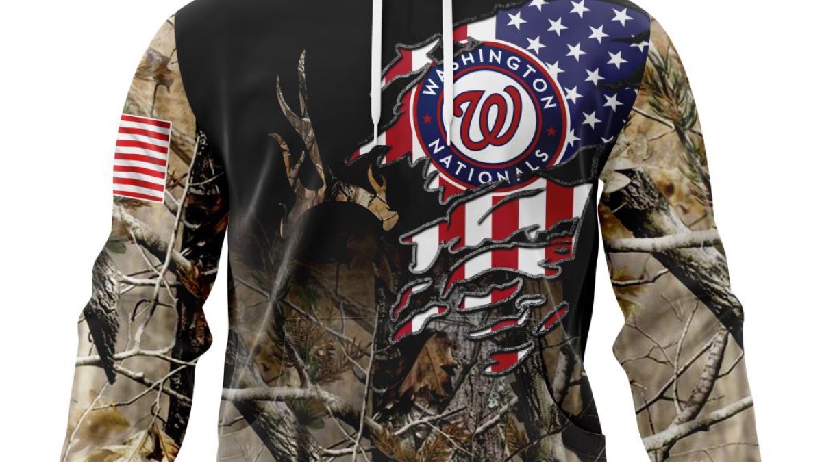 Washington Nationals MLB Personalized Hunting Camouflage Hoodie T