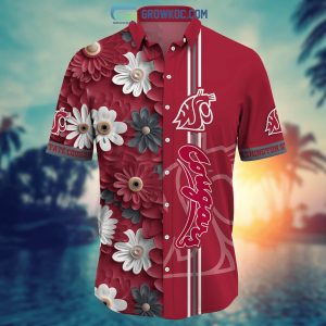 Washington State Cougars NCAA Flower Hawaiian Shirt