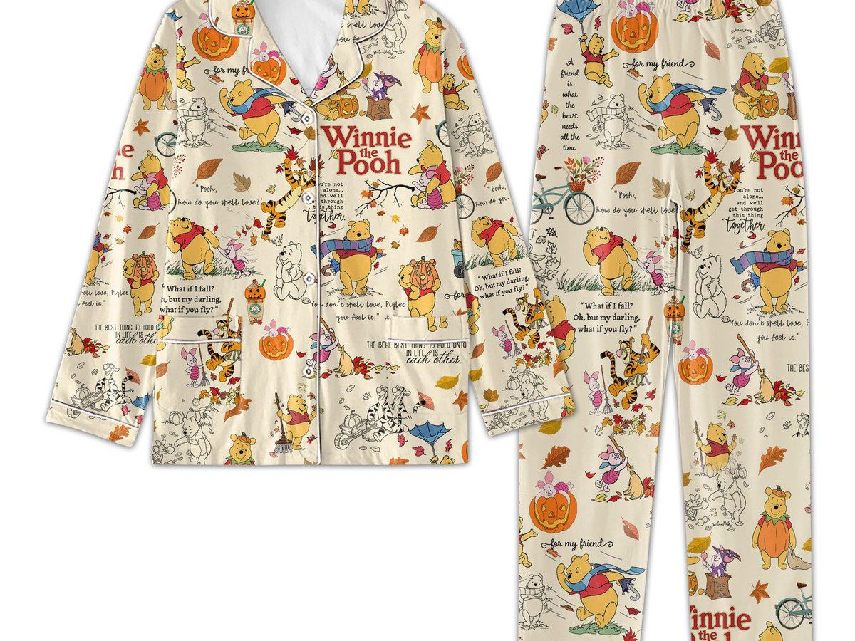 Winnie The Pooh You Don t Smell Love You Feel It Pajamas Set Growkoc