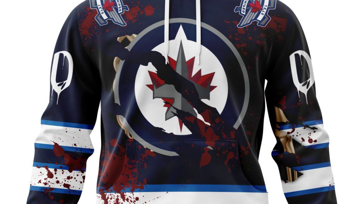 NHL Winnipeg Jets Custom Name Number Zombie Halloween T-Shirt