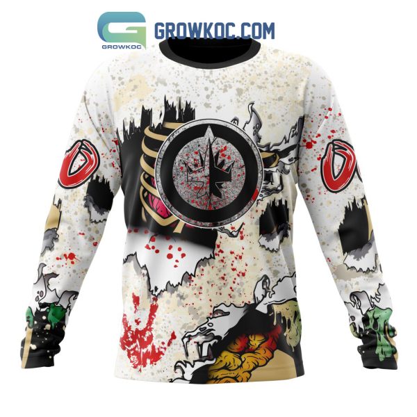 Winnipeg Jets NHL Special Zombie Style For Halloween Hoodie T Shirt