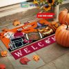 Arkansas Razorbacks NCAA Football Welcome Halloween Personalized Doormat