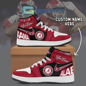 Alabama Crimson Tide NCAA Personalized Air Jordan 1 Shoes