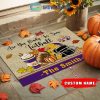 American Athletic Conference NCAA Fall Pumpkin Are You Ready For Some Football Personalized Doormat
