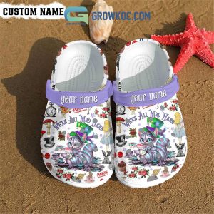 Alice In Wonderland We’re All Mad Here Personalized Clogs Crocs