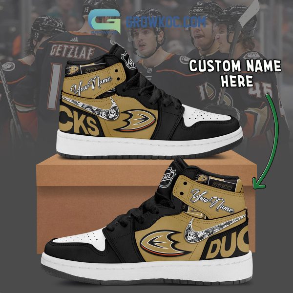 Anaheim Ducks NHL Personalized Air Jordan 1 Shoes