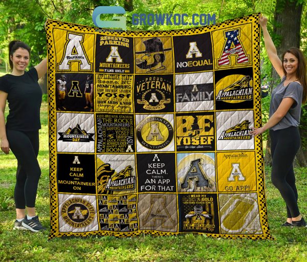 Appalachian State Mountaineers football NCAA Collection Design Fleece Blanket Quilt