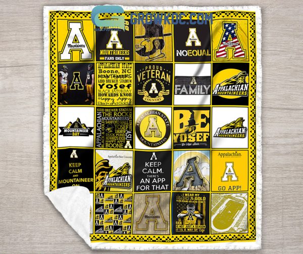 Appalachian State Mountaineers football NCAA Collection Design Fleece Blanket Quilt