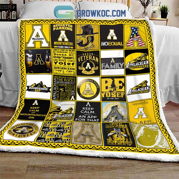Appalachian State Mountaineers football NCAA Collection Design Fleece Blanket Quilt