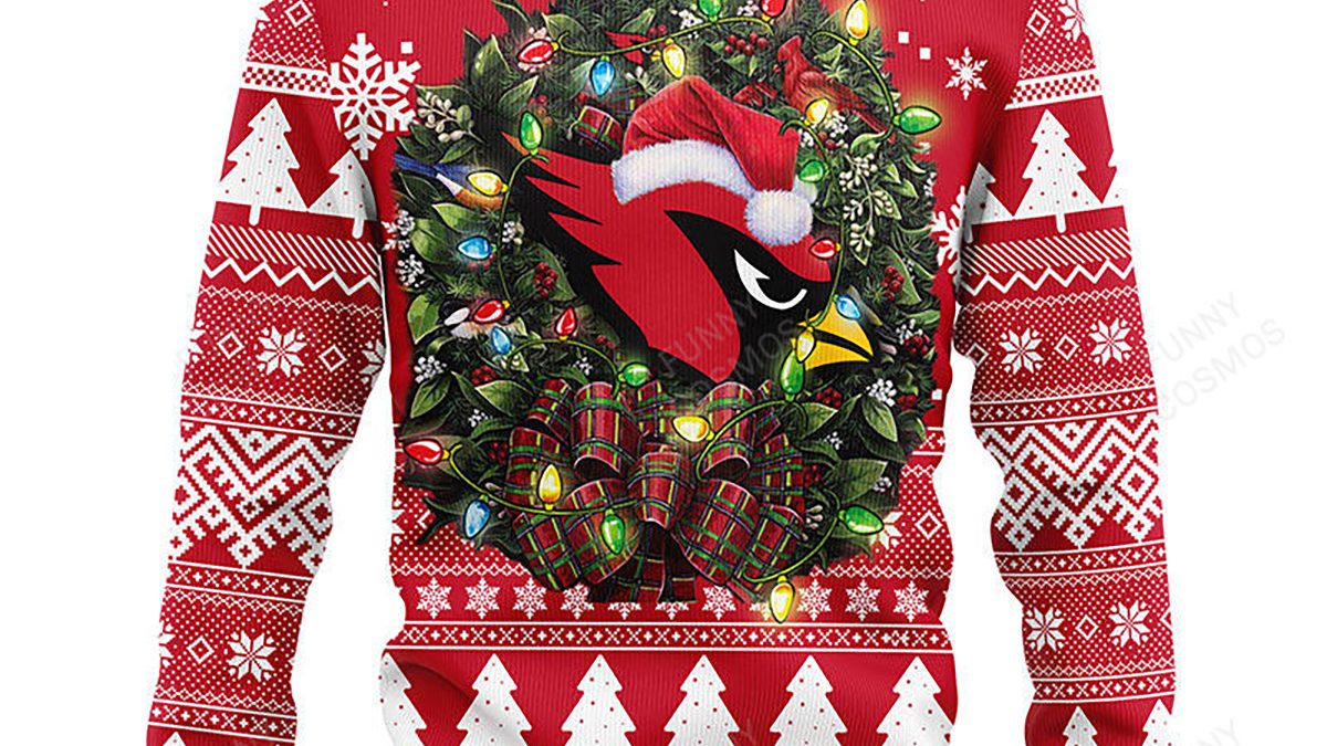 NFL Arizona Cardinals Pub Dog Christmas Ugly 3D Sweater For Men