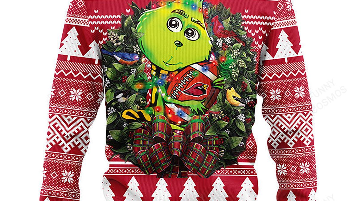 Arizona Cardinals Funny Grinch Christmas Ugly Sweater - Growkoc