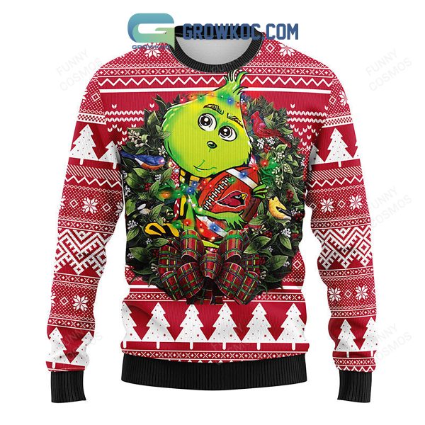 Arizona Cardinals Grinch Hug Football Christmas Ugly Sweater