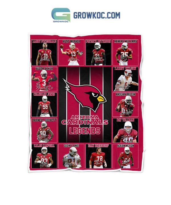 Arizona Cardinals NFL Legends In History Fleece Blanket Quilt