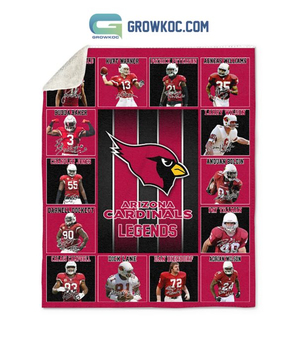 Arizona Cardinals NFL Legends In History Fleece Blanket Quilt