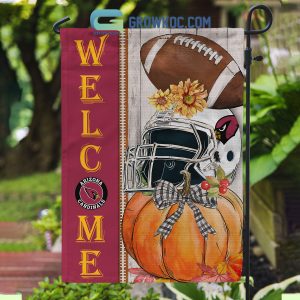 Arizona Cardinals NFL Welcome Fall Pumpkin Personalized House Garden Flag