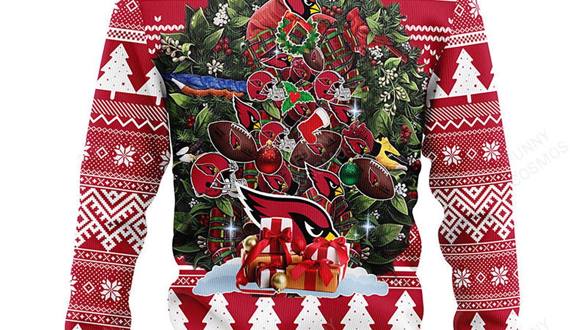 Arizona Cardinals Teams Pine Tree Patterns Pattern Knitted Sweater For  Christmas - Freedomdesign