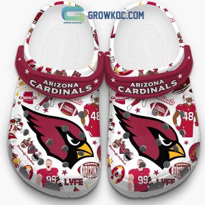 Arizona Cardinals Red White Design Love Clogs Crocs