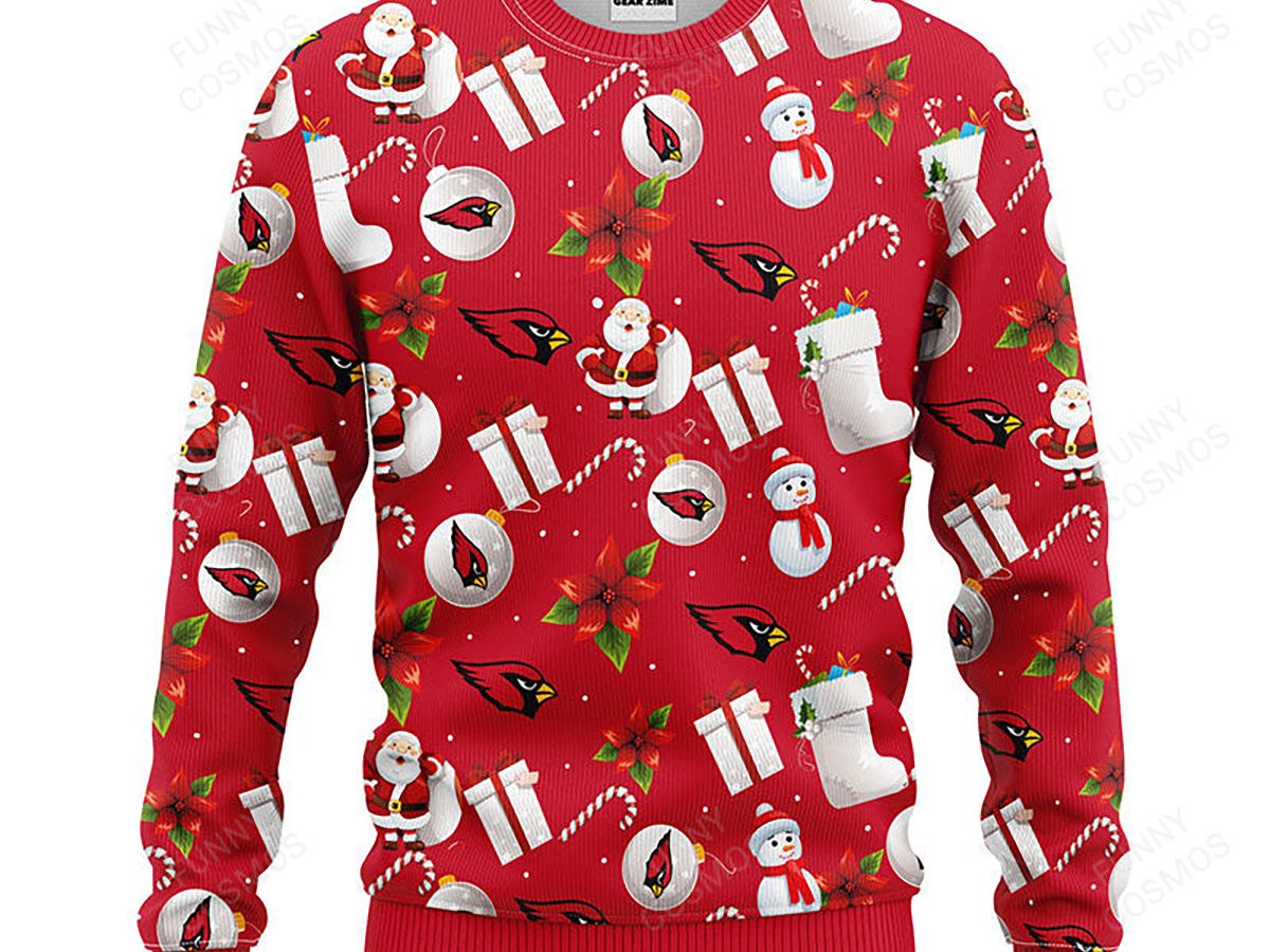 Arizona Cardinals Fans Santa Claus Ugly Christmas Sweater Gift -  Freedomdesign