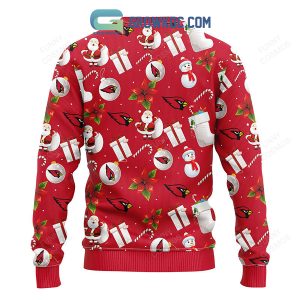Arizona Cardinals Santa Claus Snowman Christmas Ugly Sweater