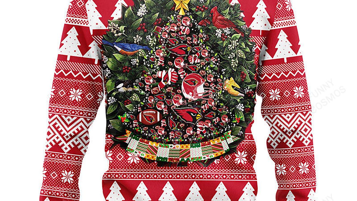 NFL Arizona Cardinals Tree Ball Christmas Ugly Sweater