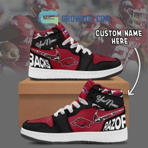 Arkansas Razorbacks NCAA Personalized Air Jordan 1 Shoes