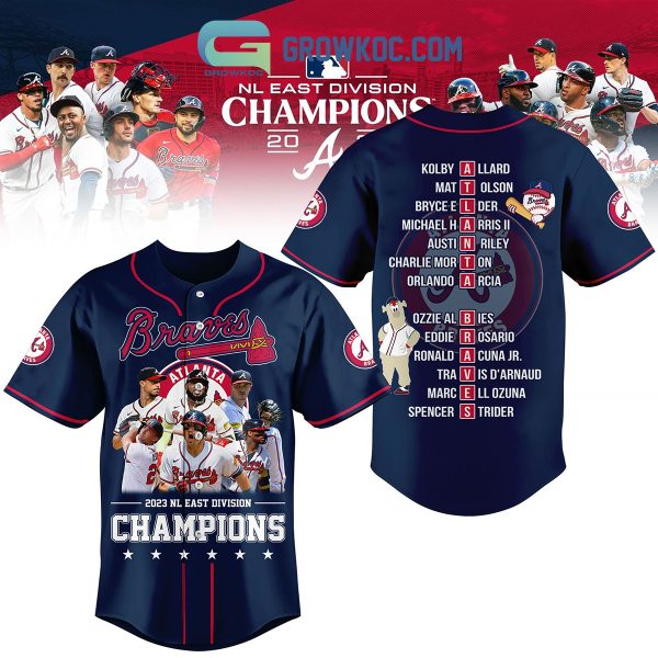 Atlanta Braves 2023 NL East Division Champions Baseball Jersey