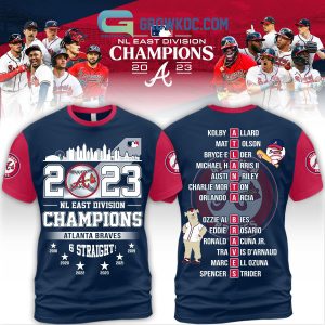 2023 NL East Division Champions Atlanta Braves 6 Straight Baseball Jersey -  Growkoc