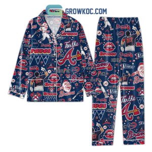 Atlanta Braves Funny Art Design Pajamas Set