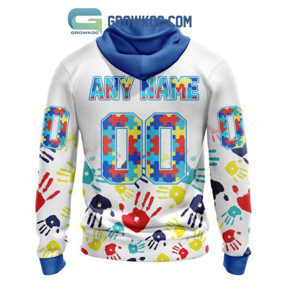 Atlanta Braves MLB Autism Awareness Hand Design Personalized Hoodie T Shirt