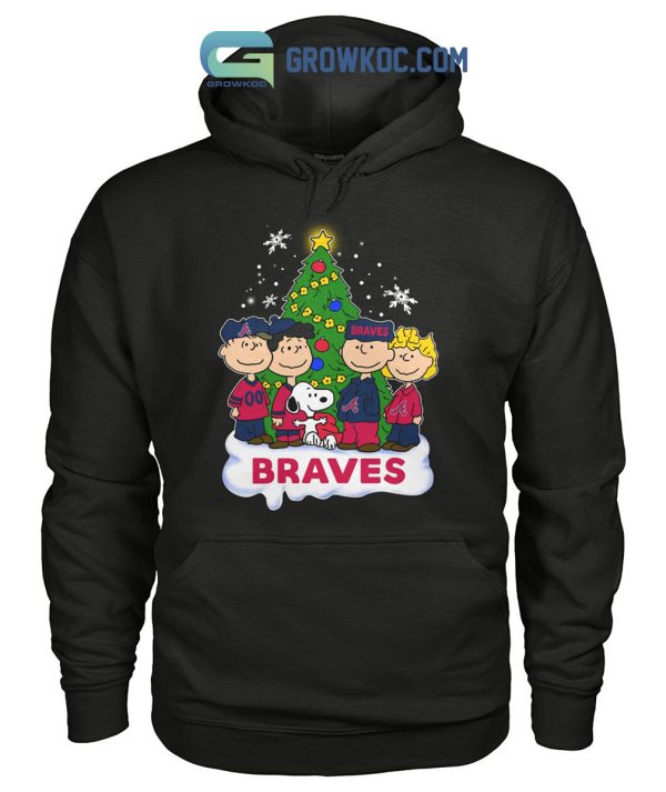 Atlanta Braves Snoopy Peanuts Christmas Shirt Hoodie Sweater