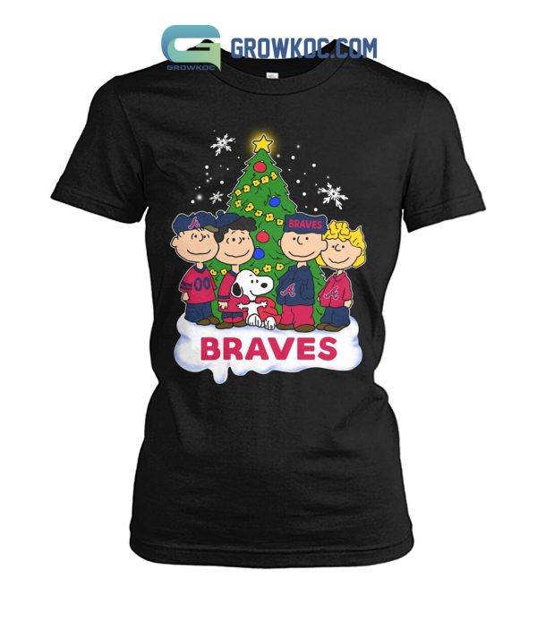 Atlanta Braves Snoopy Peanuts Christmas Shirt Hoodie Sweater