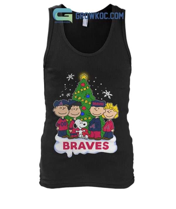 Atlanta Braves Snoopy Peanuts Christmas Shirt Hoodie Sweater