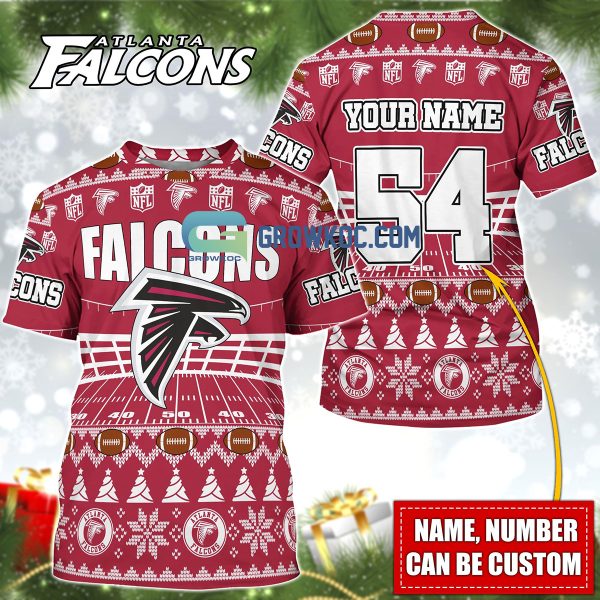Atlanta Falcons NFL Christmas Personalized Hoodie Zipper Fleece Jacket