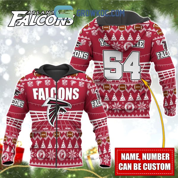 Atlanta Falcons NFL Christmas Personalized Hoodie Zipper Fleece Jacket