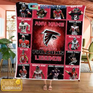 Atlanta Falcons NFL Legends In History Personalized Fleece Blanket Quilt