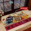 New Orleans Saints NFL Welcome Fall Pumpkin Personalized Doormat