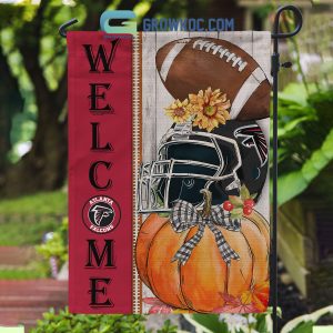 Atlanta Falcons NFL Welcome Fall Pumpkin Personalized House Garden Flag