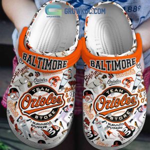 Baltimore Orioles Team Store I Survived  Baltimore Clogs Crocs