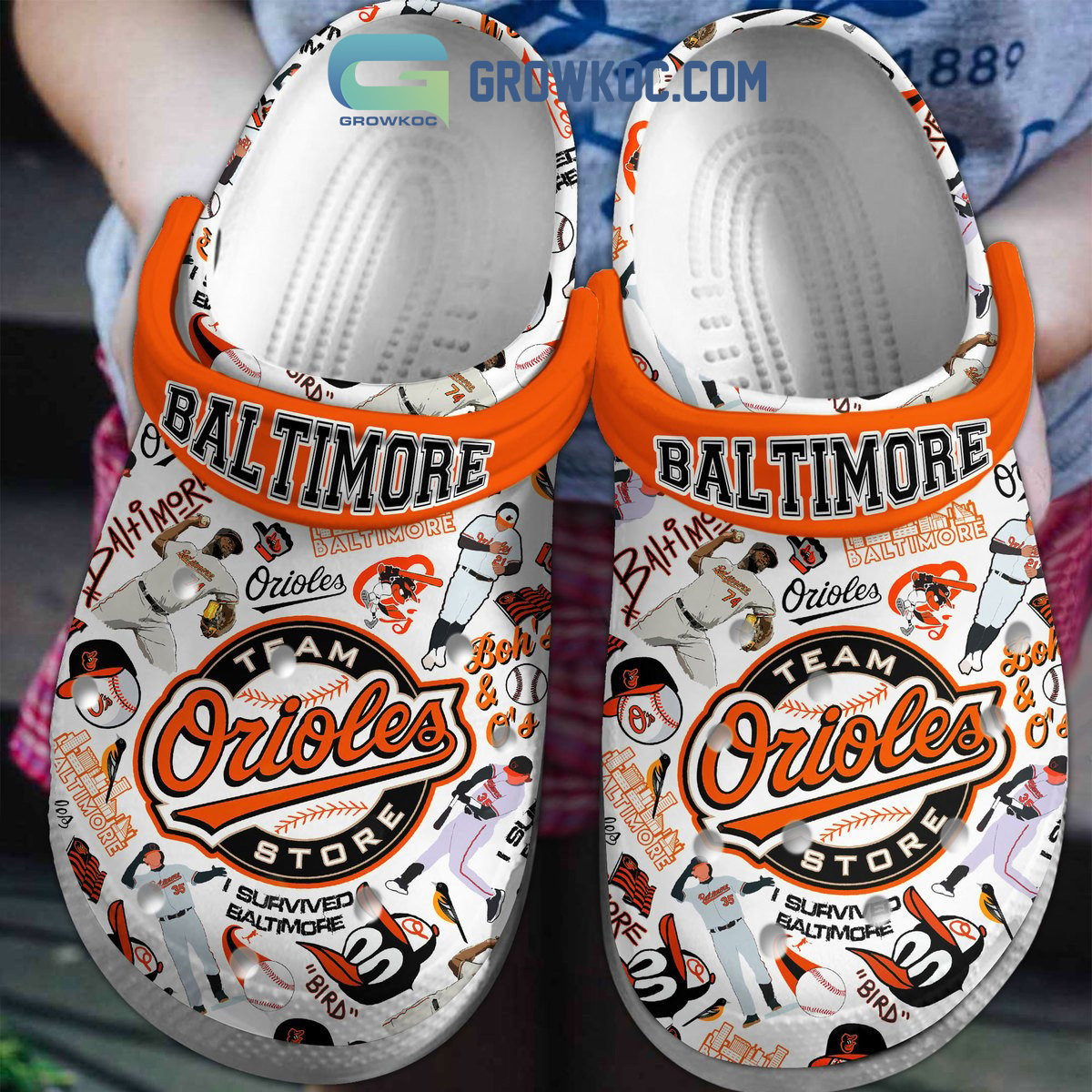 Baltimore Orioles Team Store I Survived Baltimore Clogs Crocs