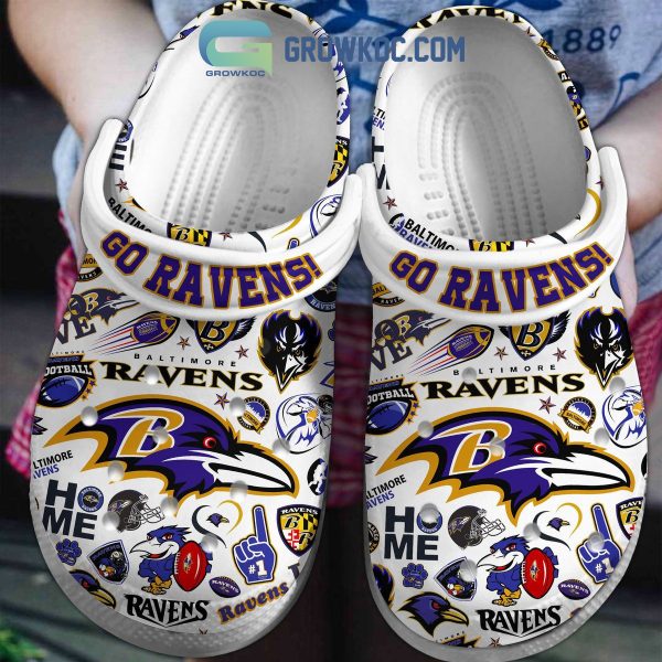 Baltimore Ravens Go Ravens Clogs Crocs