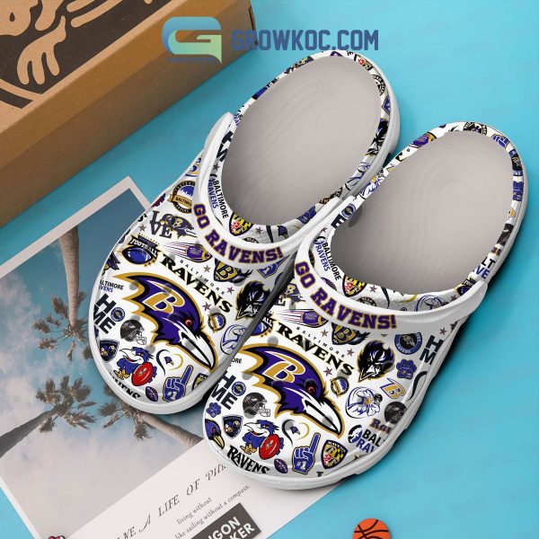 Baltimore Ravens Go Ravens Clogs Crocs