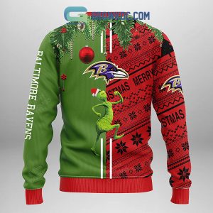 Baltimore Ravens Grinch & Scooby Doo Christmas Ugly Sweater