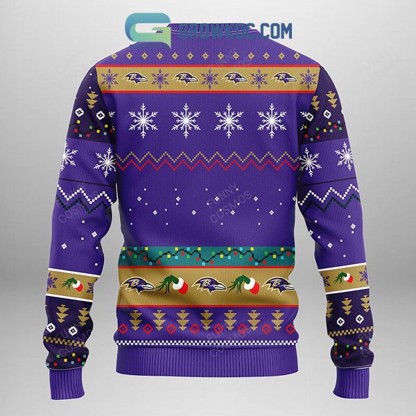 Baltimore Ravens Grinch Christmas Ugly Sweater