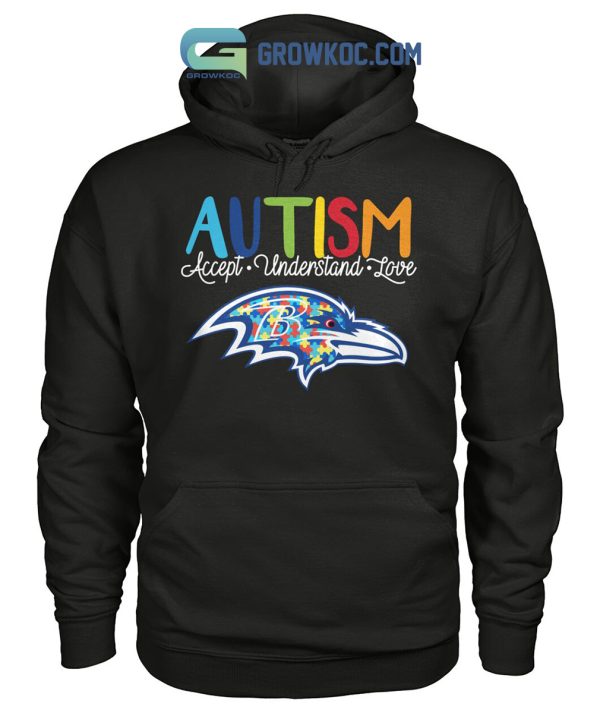 Baltimore Ravens NFL Autism Awareness Accept Understand Love Shirt