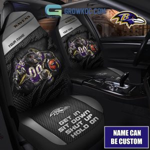 Baltimore Ravens NFL Mascot Get In Sit Down Shut Up Hold On Personalized Car Seat Covers